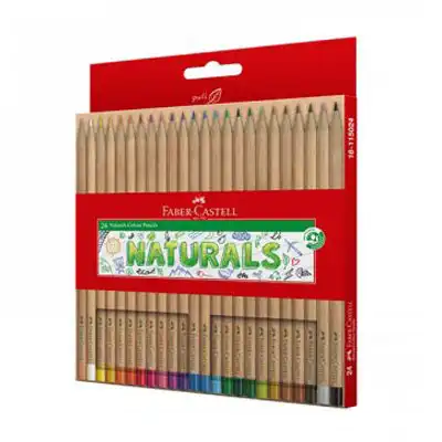 فابر کستل مداد رنگی ۲۴ رنگ مقوایی نچرال